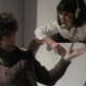 The Doctor helps Sarah Jane out of a vent in “The Ark in Space.”
